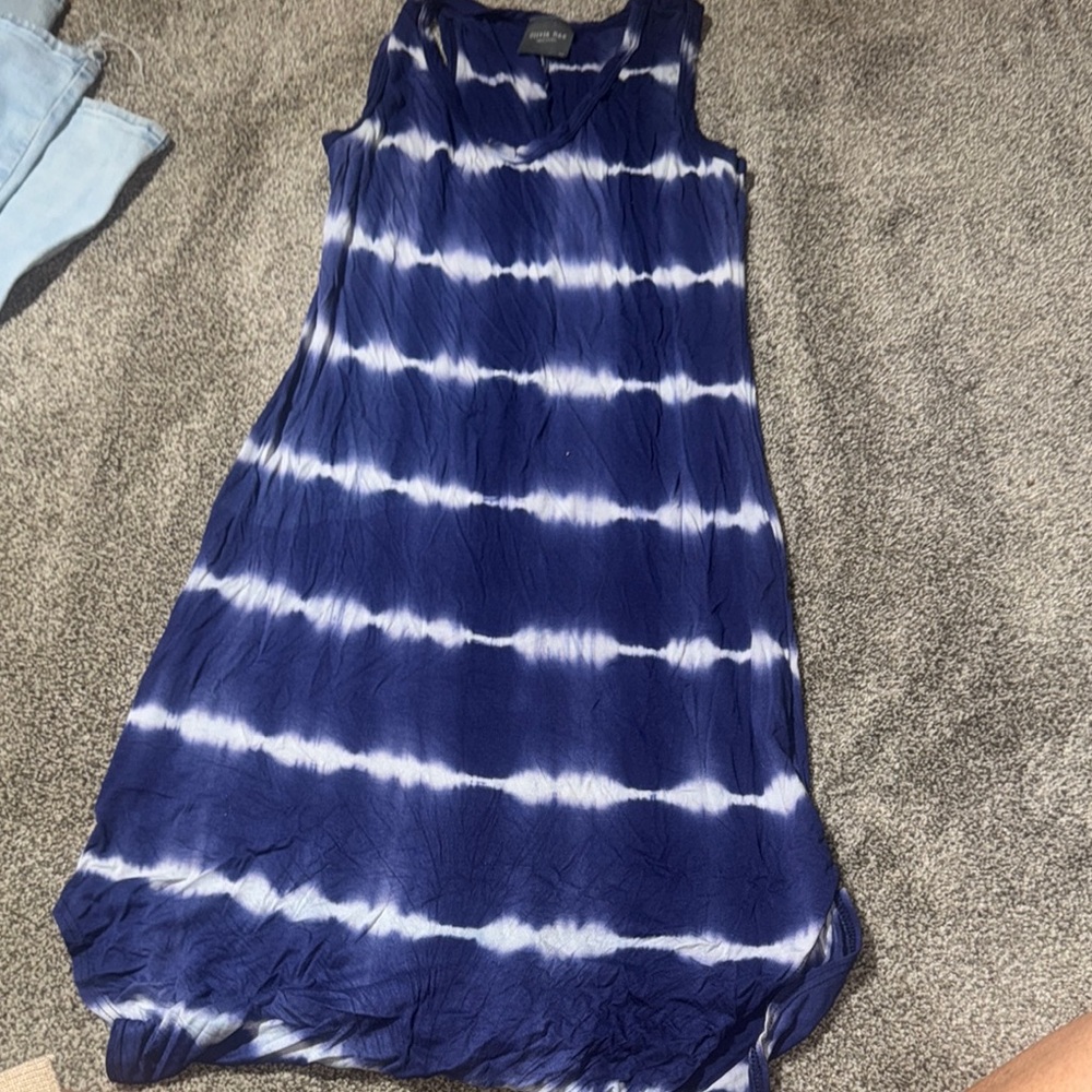 Olivia Rae Blue and White Swim Coverup